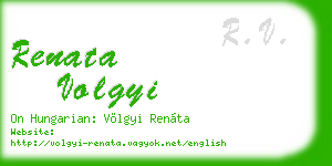 renata volgyi business card