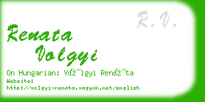 renata volgyi business card